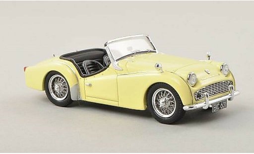 Triumph TR3 A 1/43 Spark geel LHD 1960 modelauto