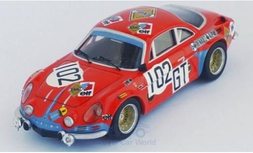 Modelauto Alpine A110 rallye Renault No.102 Deutsche Renault Automobile 1000 Km N&Atilde;&frac14;rburgring 1971 K.L&Atilde;&frac14;bbering/H.Klauke 1/43 Trofeu