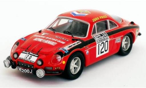 Modelauto Alpine A110 rallye Renault No.120 Rally WM RAC Rally 1972 J.Price/M.Turner 1/43 Trofeu