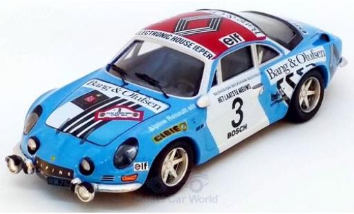 Modelauto Alpine A110 rallye Renault No.3 Rally Ypern 1974 J.P.Nicolas/C.Delferrier 1/43 Trofeu