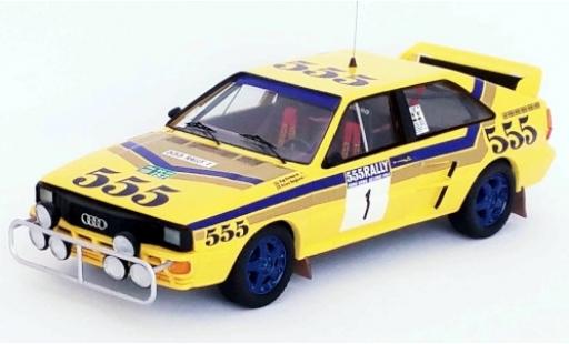 Modelauto Audi Quattro rallye No.1 555 Rally Hong Kong - Peking 1986 S.Blomqvist/B.Berglund 1/43 Trofeu