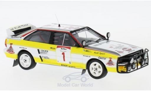 Modelauto Audi Quattro rallye No.1 HB Team HB Rally WM Safari Rally 1984 H.Mikkola/A.Hertz 1/43 Trofeu