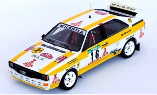 Modelauto Audi Quattro rallye No.16 HB Rally WM Rally Portugal 1985 W.Grijssmann/J.Pattermann 1/43 Trofeu