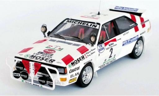 Modelauto Audi Quattro rallye No.2 Rally Bandama 1986 W.Wiedner/F.Zehetner 1/43 Trofeu