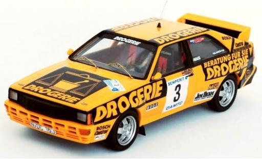 Modelauto Audi Quattro rallye No.3 Int. Semperit Rally 1983 W.Wiedner/F.Zehetner 1/43 Trofeu