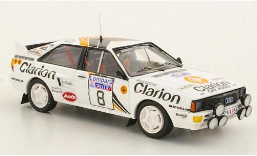Modelauto Audi Quattro rallye No.8 Clarion RAC Rally 1985 1/43 Trofeu