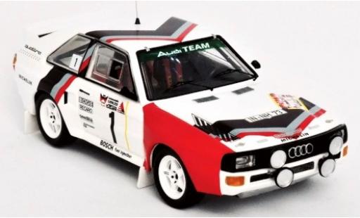 Modelauto Audi Sport Quattro rallye No.1 Team Rally DM 3 St&Atilde;&curren;dte Rally 1984 Version Freitagabend W.R&Atilde;&para;hrl/C.Geistd&Atilde;&para;rfer 1/43 Trofeu