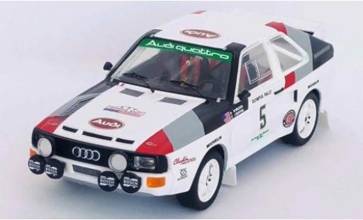 Modelauto Audi Sport Quattro rallye No.5 Rally WM Olympus Rally 1986 J.Buffum/N.Wilson 1/43 Trofeu