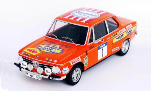 Modelauto Bmw 2002 ti No.1 Nogger Team Hamburg Langnese Rally DM Rally Trifels 1973 R.Hainbach/W.Biebinger 1/43 Trofeu