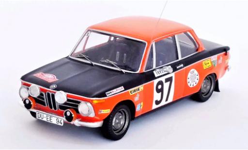 Modelauto Bmw 2002 ti No.97 Rally Monte Carlo 1970 A.Warmbold/P.Weber 1/43 Trofeu