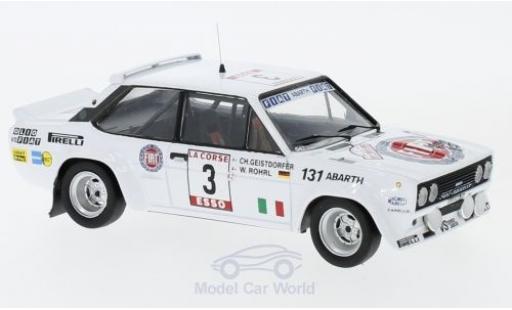 Modelauto Fiat 131 Abarth No.3 Rally Tour de Corse 1980 W.R&Atilde;&para;hrl/C.Geistd&Atilde;&para;rfer zonder Vitrine 1/43 Trofeu