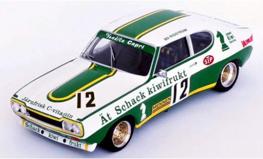 Modelauto Ford Capri RS 2600 MKI No.12 Schack Kiwi Racing Swidish Gold Cup Kinnekulle Ring 1973 B.Ridstr&Atilde;&para;m 1/43 Trofeu