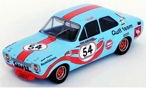 Modelauto Ford Escort 1300 GT MK I RHD No.54 Gulf Brands Hatch 1972 H.Kemil&Atilde;&curren;inen 1/43 Trofeu