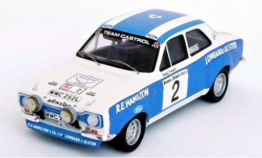 Modelauto Ford Escort MK1 MK I RHD No.2 Team Castrol Circuit of Irland 1974 A.Boyd/B.Crawford 1/43 Trofeu