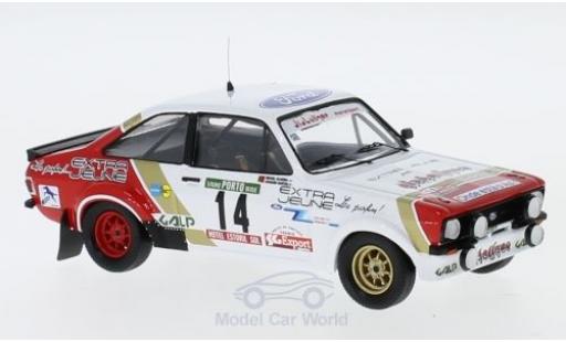 Modelauto Ford Escort RS 1800 MK II No.14 Diabolique Motorsport Rally WM Rally Portugal 1984 J.Santos/M.olijfgroeneira 1/43 Trofeu