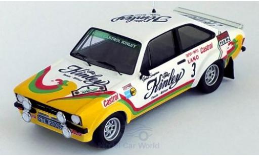 Modelauto Ford Escort RS 1800 MK II No.3 Castrol Kinley Kinley Rally Ypres 1978 G.Staepelaere/F.Franssen 1/43 Trofeu