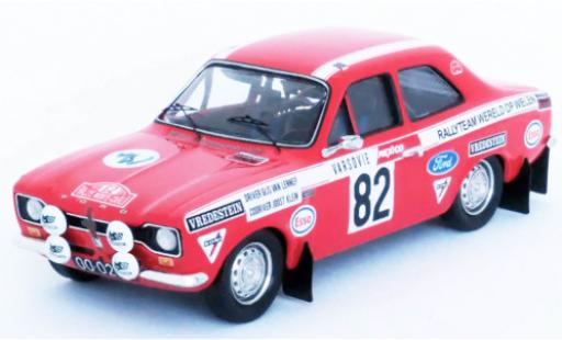 Modelauto Ford Escort MK1 MkI No.82 Rallyteam Wereld Op Wielen Rally Monte Carlo 1972 G.van Lennep/J.Klein 1/43 Trofeu