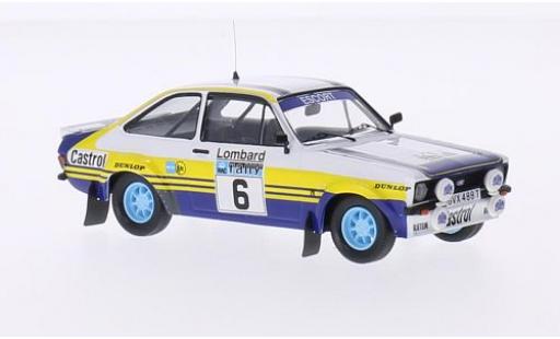 Modelauto Ford Escort RS MKII No.6 Rothmans Rally WM RAC Rally 1979 avec Decals A.Vatanen/D.Richards 1/43 Trofeu