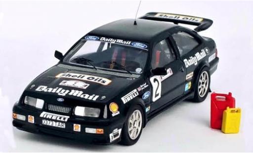 Modelauto Ford Sierra Cosworth RS No.2 Daily Mail Audi Sport Rally 1987 avec plinthe M.Lovell/J.Williams 1/43 Trofeu