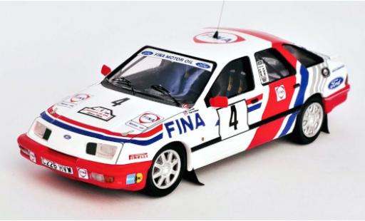 Modelauto Ford Sierra XR 4x4 No.4 Fina Boucles de Spa 1988 M.Lovell/T.Harryman 1/43 Trofeu