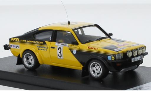Modelauto Opel Kadett C GT/E C No.3 Euro H&Atilde;&curren;ndlerteam Rally WM Rally Monte Carlo 1976 H.Mikkola/C.Billstam 1/43 Trofeu