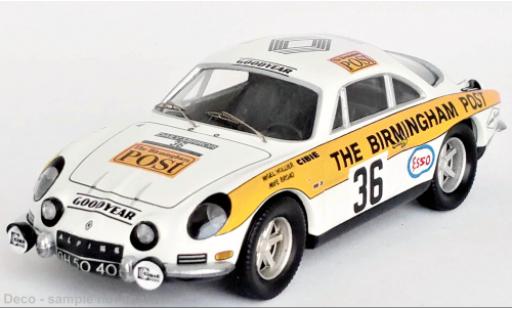 Modelauto Alpine A110 rallye Renault RHD No.36 RAC Rally 1971 1/43 Trofeu