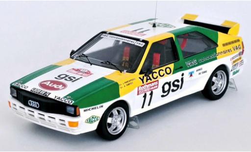 Modelauto Audi Quattro rallye No.11 Rally - 1000 Pistes 1983 1/43 Trofeu