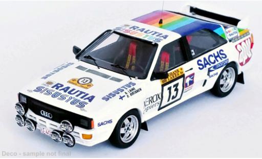 Modelauto Audi Quattro rallye No.13 Rally WM 1000 Lakes Rally 1984 1/43 Trofeu