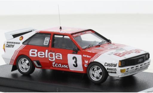 Modelauto Audi Quattro rallye No.3 Belga Haspengouw Rally 1983 1/43 Trofeu