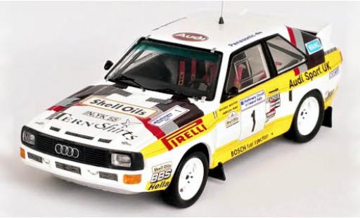Modelauto Audi Sport Quattro rallye No.1 Circuit of Irland 1985 1/43 Trofeu