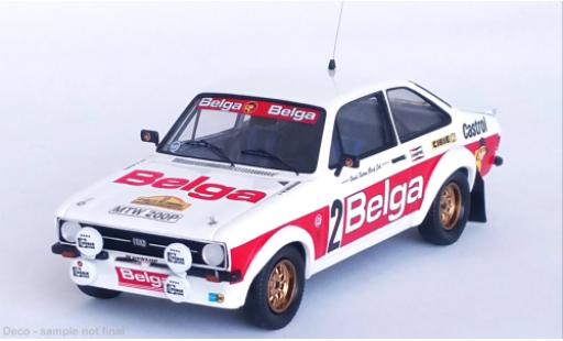 Modelauto Ford Escort RS 1800 Mk II No.2 Belga Rally Condroz 1979 1/43 Trofeu