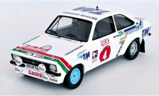 Modelauto Ford Escort RS 1800 Mk II No.4 Rally WM 1000 Lakes Rally 1978 1/43 Trofeu