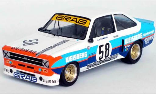 Modelauto Ford Escort RS 1800 Mk II No.58 Weisberg DRM Hockenheim 1976 1/43 Trofeu