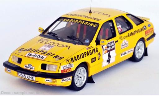 Modelauto Ford Sierra XR 4x4 No.4 Telecom Radiopaging Welsh Rally 1987 1/43 Trofeu