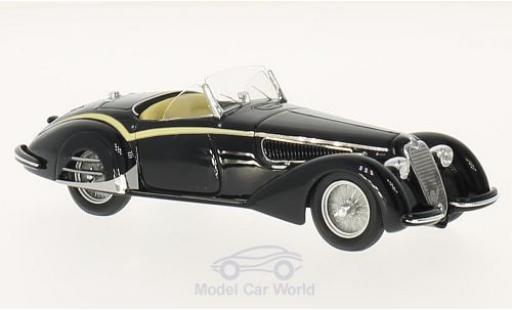 Modelauto Alfa Romeo 8C spider 2900B Loungo Touring zwart 1938 1/18 TrueScale Miniatures