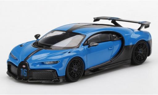 Modelauto Bugatti Chiron Pur Sport blauw/carbon 1/43 TrueScale Miniatures