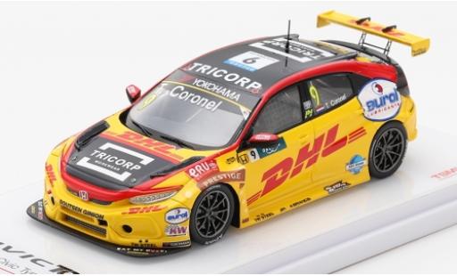 Modelauto Honda Civic Type R TCR No.9 Boutsen Ginion Racing DHL FIA WTCR Race of Japan 2018 T.Coronel 1/43 TrueScale Miniatures