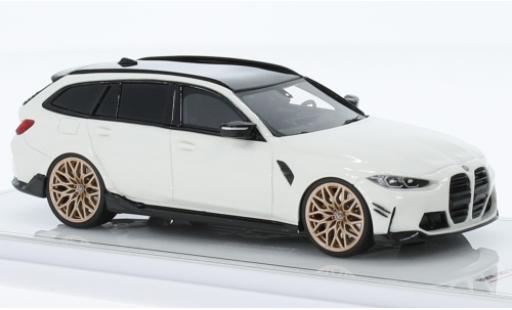 Modelauto Bmw M3 Touring M-Performance (G81) wit/zwart 1/43 TrueScale Miniatures