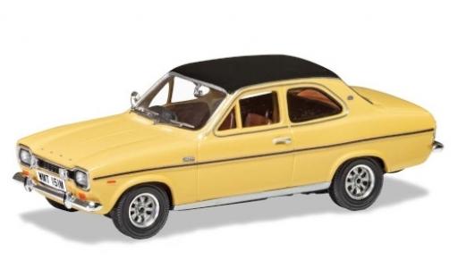 Modelauto Ford Escort MK1 1300E beige/mat-zwart RHD 1/43 Vanguards