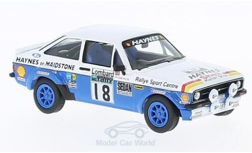 Modelauto Ford Escort RS 1800 MK2 RHD No.18 Rally WM RAC Rally J.Taylor/P.Short 1/43 Vanguards