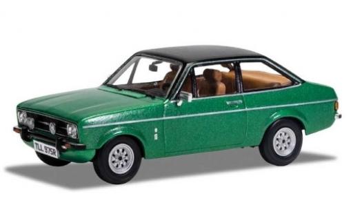 Modelauto Ford Escort Ghia MkII 1.3 metallic groen/mat-zwart RHD 1/43 Vanguards