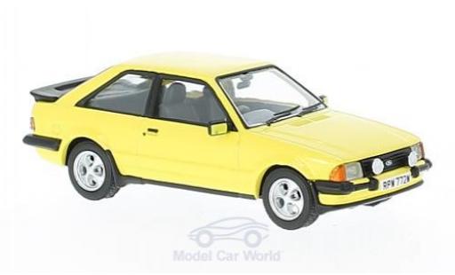 Modelauto Ford Escort XR3 MKIII geel RHD 1/43 Vanguards