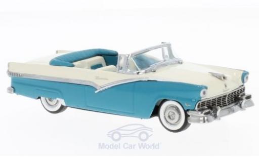 Modelauto Ford Fairlane 500 Convertible Cabriolet turquoise/wit 1/43 Vitesse