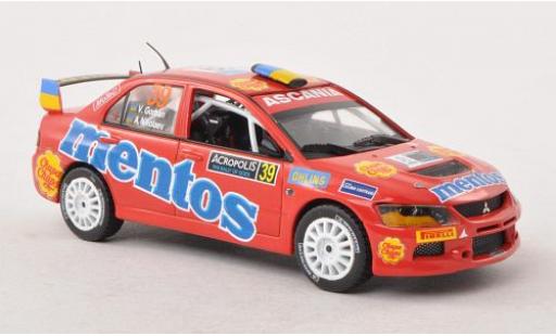 Modelauto Mitsubishi Lancer Evolution IX Evo No.39 Mentos PWRC Rally Acropolis 2012 V.Gorban/A.Nikolaev 1/43 Vitesse