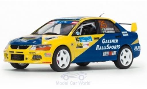 Modelauto Mitsubishi Lancer Evolution IX No.25 J&Atilde;&curren;nner Rally 2013 S.Blomqvist/R.Jakobsson 1/43 Vitesse