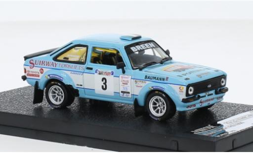 Modelauto Ford Escort RS 1800 MKII No.3 West Wales Rally 2015 1/43 Vitesse