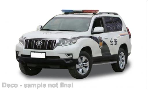 Modelauto Toyota Land Cruiser Prado RHD Guangzhou Politie 2018 1/43 Vitesse