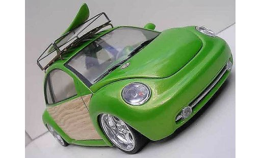 Volkswagen New Beetle Base 1/18 Burago woody green surf california modelauto