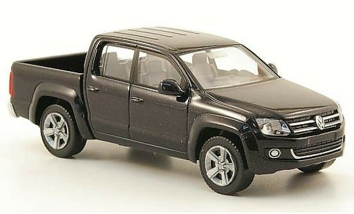 Volkswagen Amarok Base 1/87 Wiking zwart modelauto