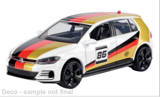 Modelauto Volkswagen Golf GTI A7 wit/Dekor 1/43 Motormax